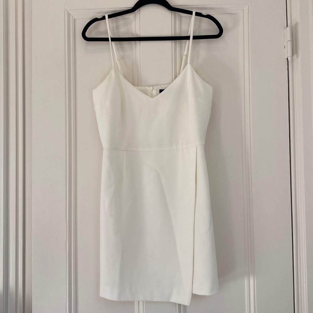 French Connection Whisper Envelope Skirt Dress in White